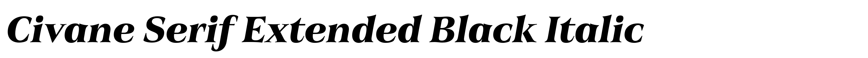 Civane Serif Extended Black Italic